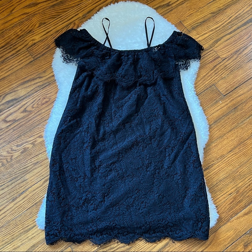 Madewell Floral Lace Off Shoulder Oversized Mini Dress Sz 0 - Picture 4 of 16